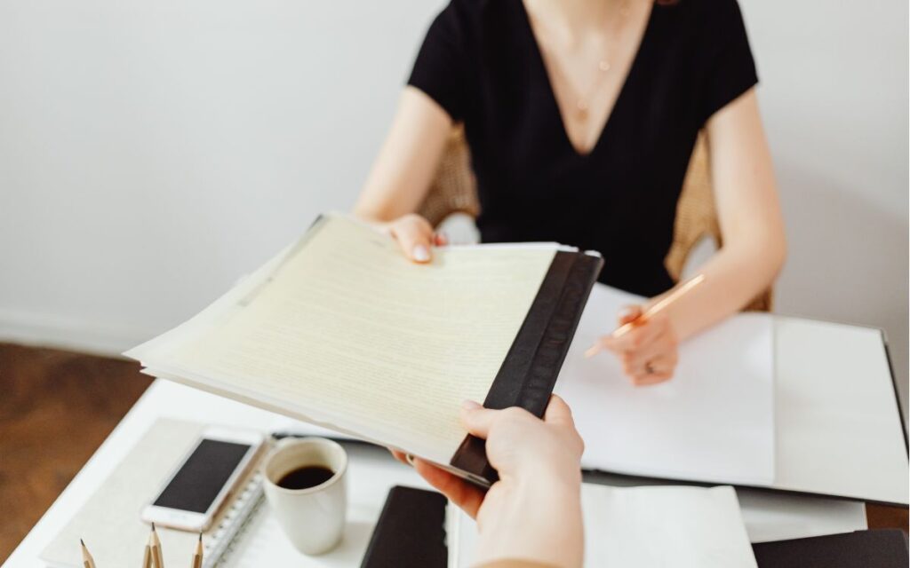 entrega de documents